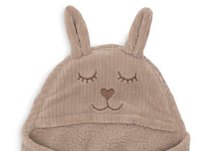 Jollein Wikkeldeken Bunny Cloudy Rib | Milky Coffee