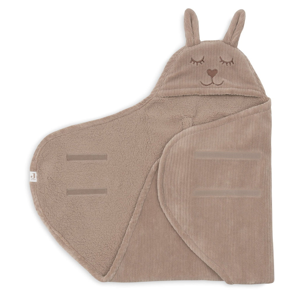 Jollein Wikkeldeken Bunny Cloudy Rib | Milky Coffee