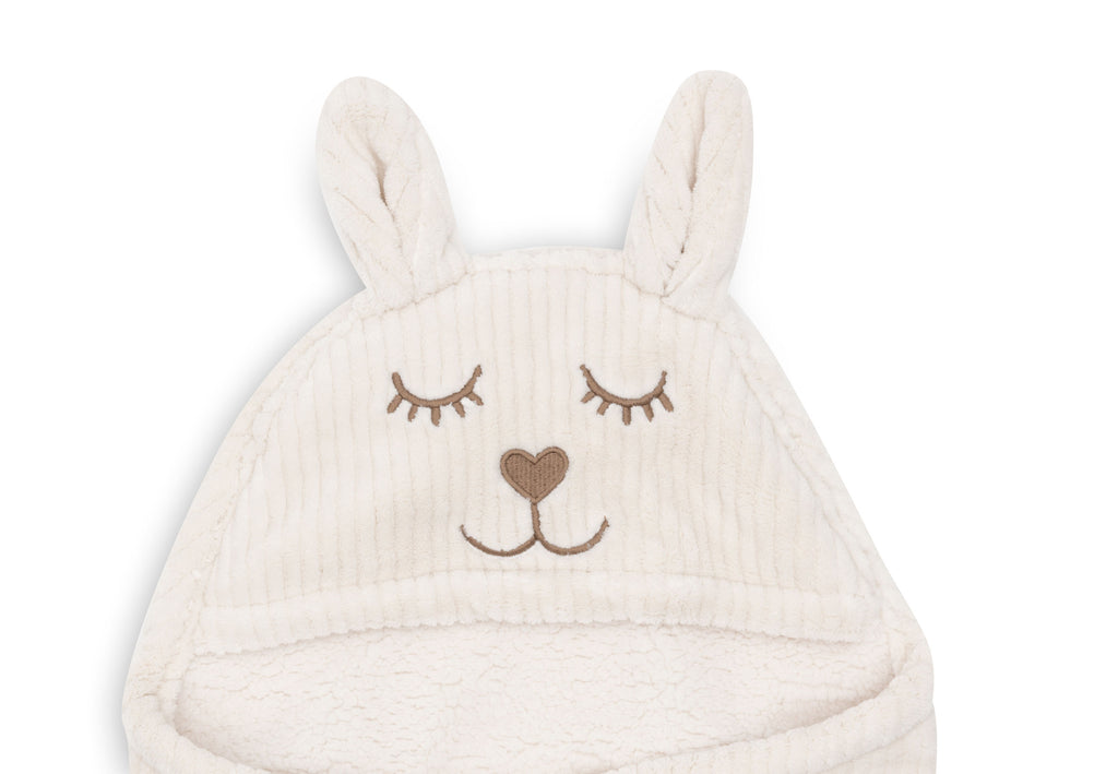 Jollein Wikkeldeken Bunny Cloudy Rib | Oatmeal
