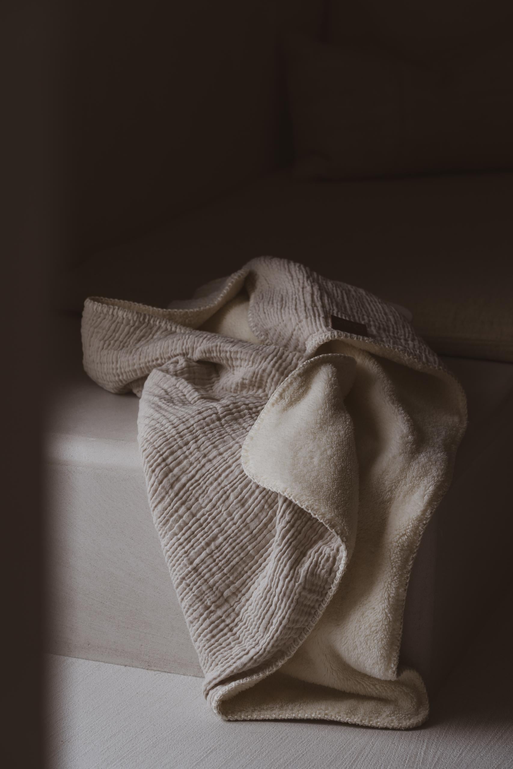 Quax Teddy Newborn Deken | Natural Clay