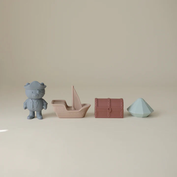 Mushie Badspeelgoed Set 4-Pack | Piraat