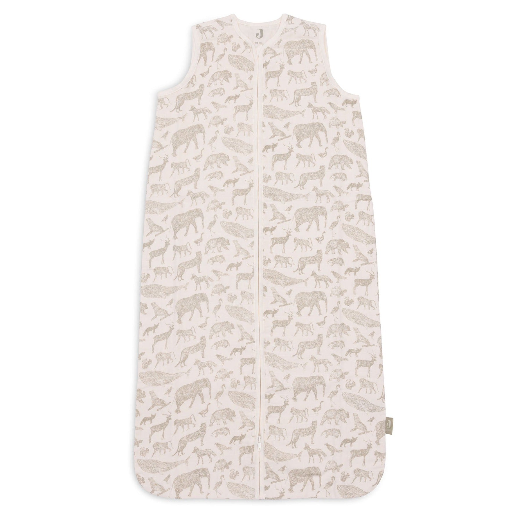 * Jollein Slaapzak Hydrofiel 70cm | Animals Olive Green