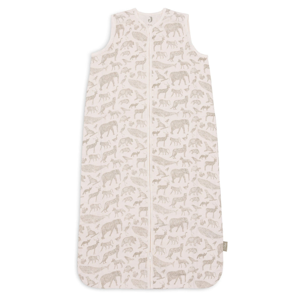 * Jollein Slaapzak Hydrofiel 70cm | Animals Olive Green