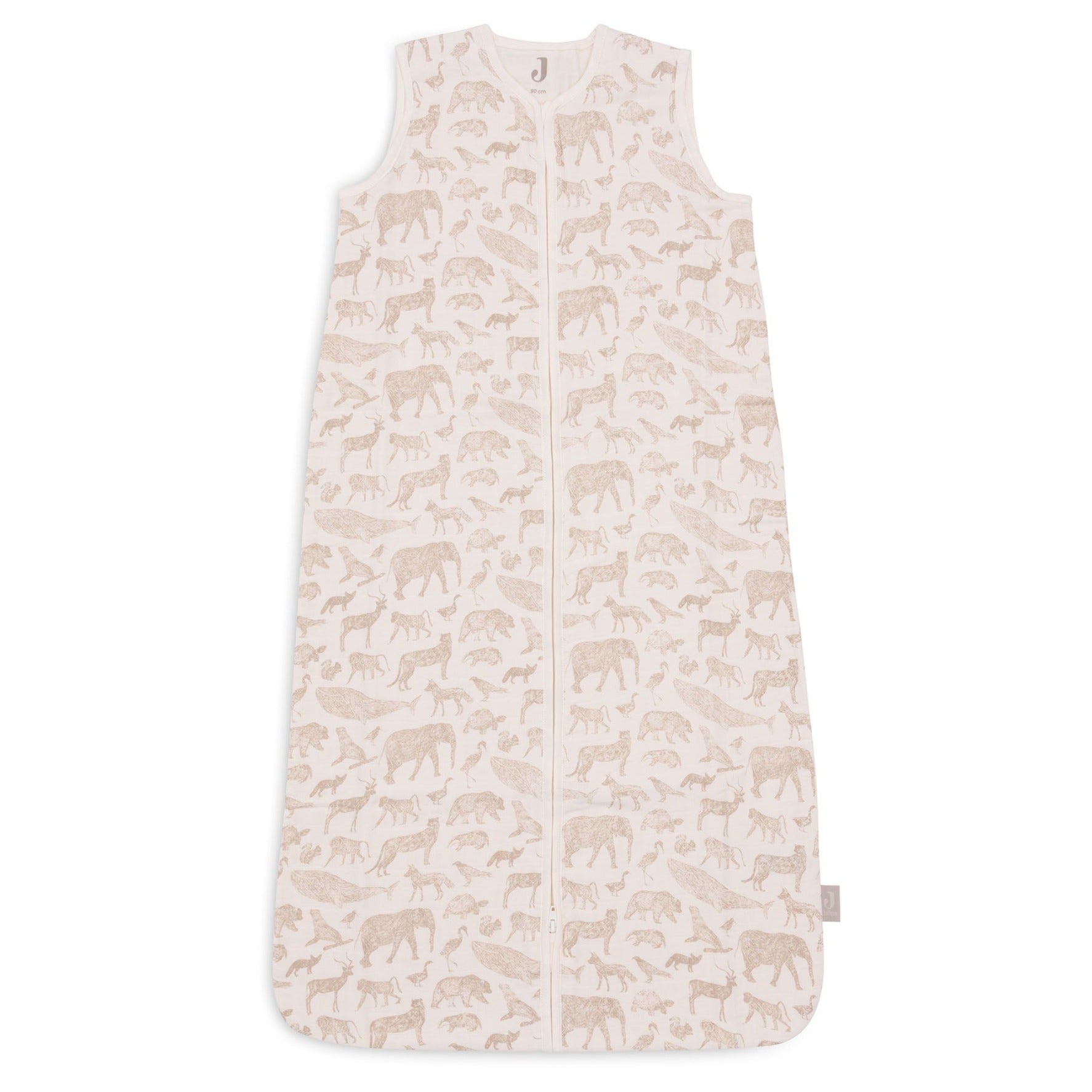 * Jollein Slaapzak Hydrofiel 70cm | Animals Nougat