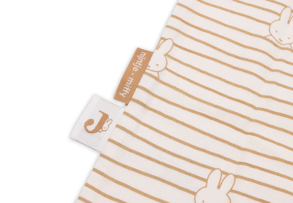 * Jollein Slaapzak Hydrofiel 70cm | Miffy Stripe Biscuit