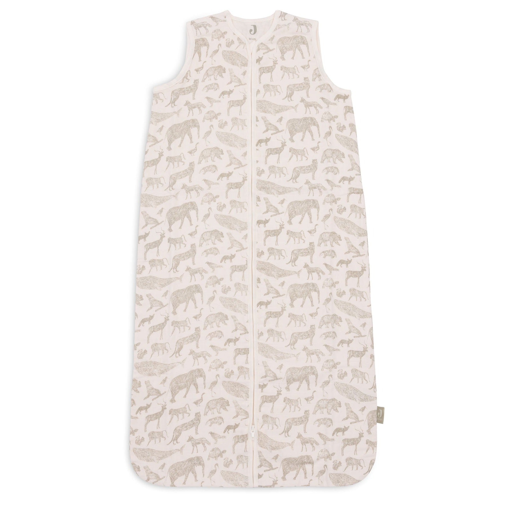 * Jollein Slaapzak Hydrofiel 90cm | Animals Olive Green