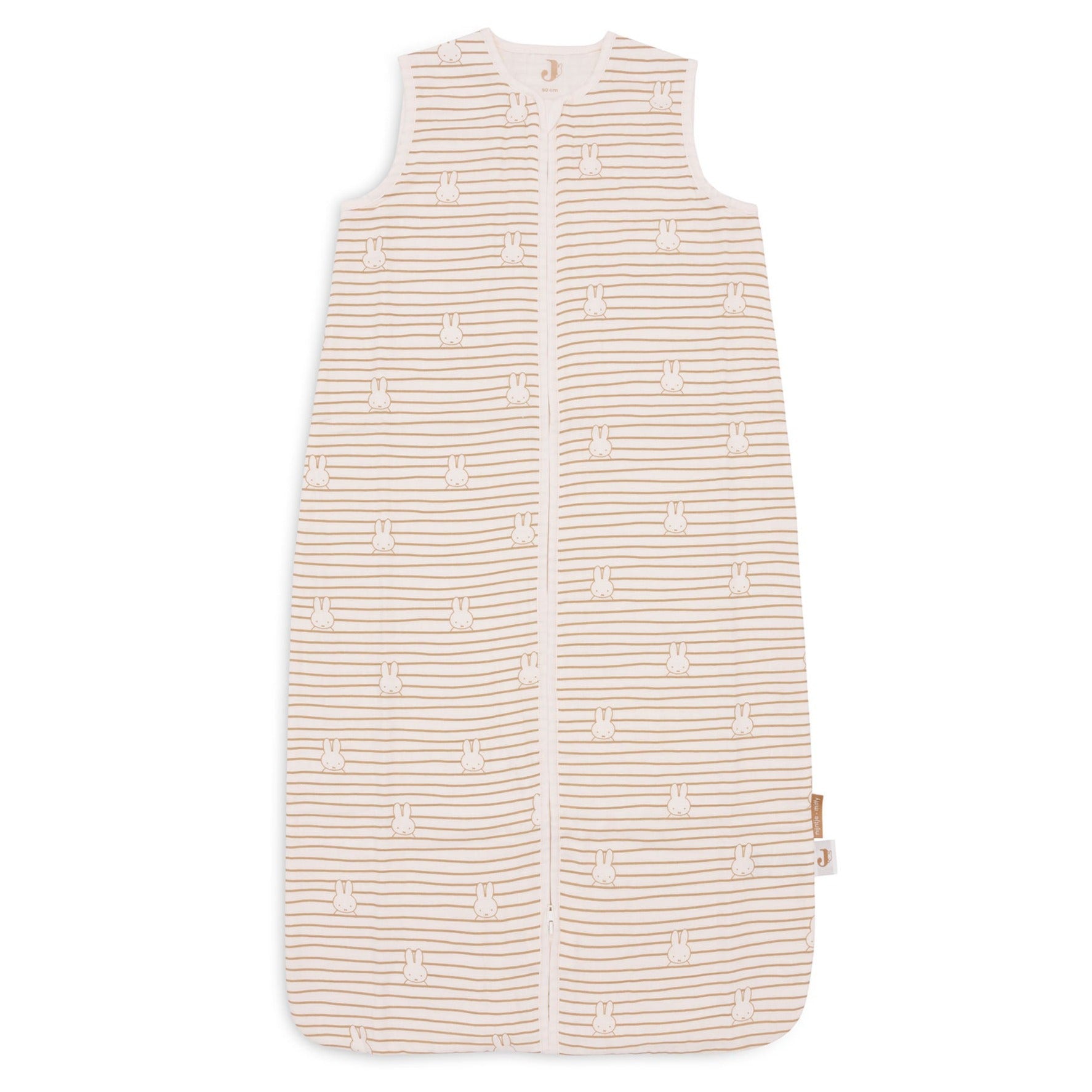 * Jollein Slaapzak Hydrofiel 90cm | Miffy Stripe Biscuit