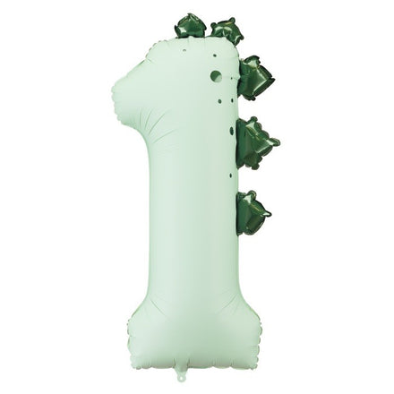 Party Deco Folie Ballon | Dino Cijfer 1