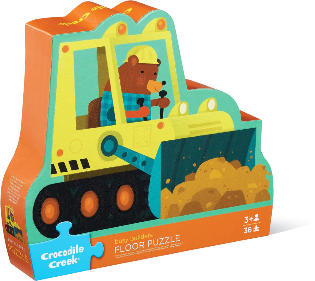 Crocodile Creek Shaped Box Puzzel 36ST | Busy Builders