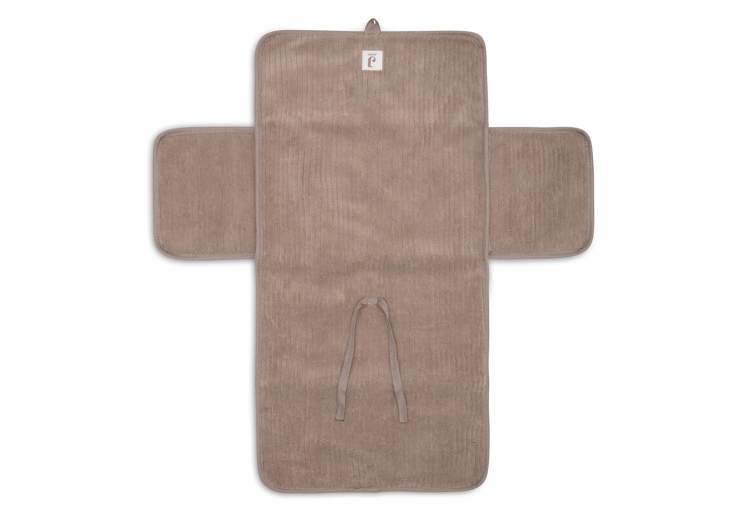 Jollein Verschoningsmat Met Opbergvakken Cloudy Rib | Milky Coffee