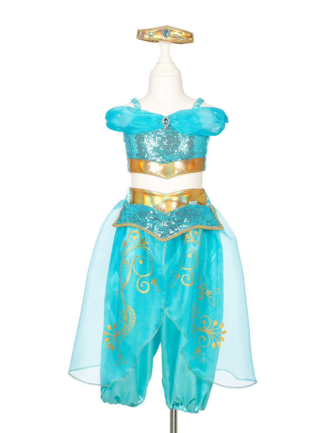 Souza Prinsessenset Amira, turquoise topje en broek met bijpassende verstelbare hoofdband