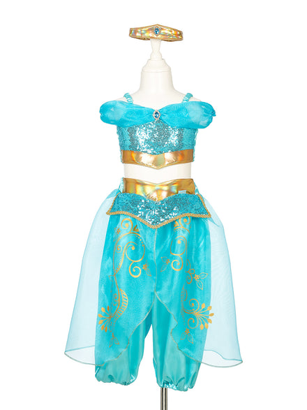 Souza Prinsessenset Amira, turquoise topje en broek met bijpassende verstelbare hoofdband