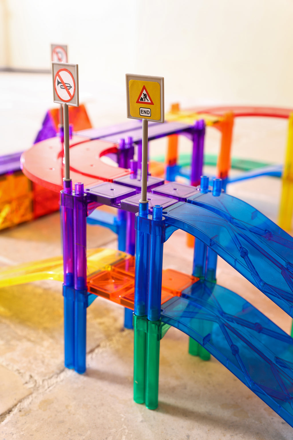 Cleverclixx Race Track Car Blue | 1 Stuk