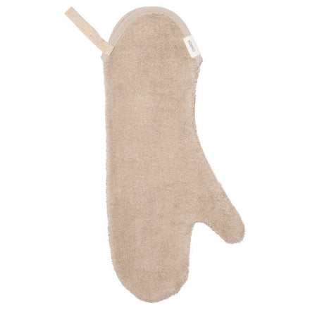 Koeka Douche Washand Dijon Daily in Clay met lange vorm en fijne badstofstructuur, bij De Gele Flamingo
