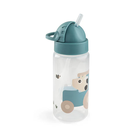 Done By Deer Drinkfles Met Rietje 350ml | Tiny Farm Blue