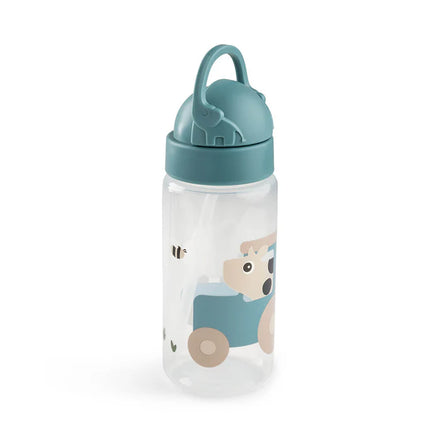 Done By Deer Drinkfles Met Rietje 350ml | Tiny Farm Blue