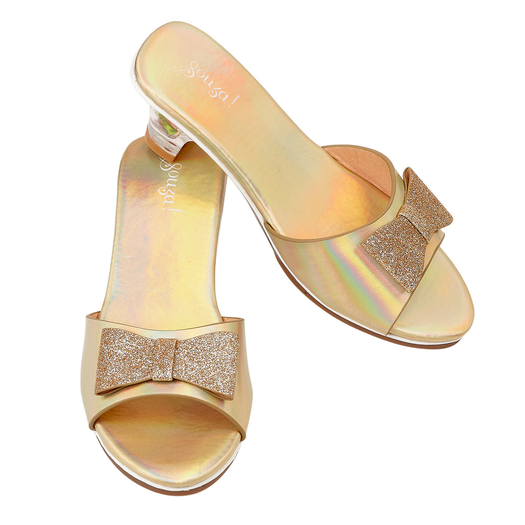 Souza Slipper Hak Emmeline in gold metallic maat 30/31, verkleedslippers met hakje voor kinderen