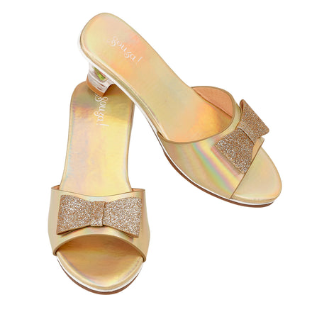 Souza Slipper Hak Emmeline in gold metallic maat 30/31, verkleedslippers met hakje voor kinderen
