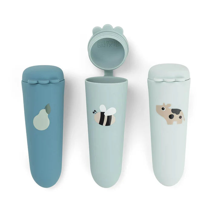 Done By Deer Silicone Ice Pops 3st | Tiny Farm Blue