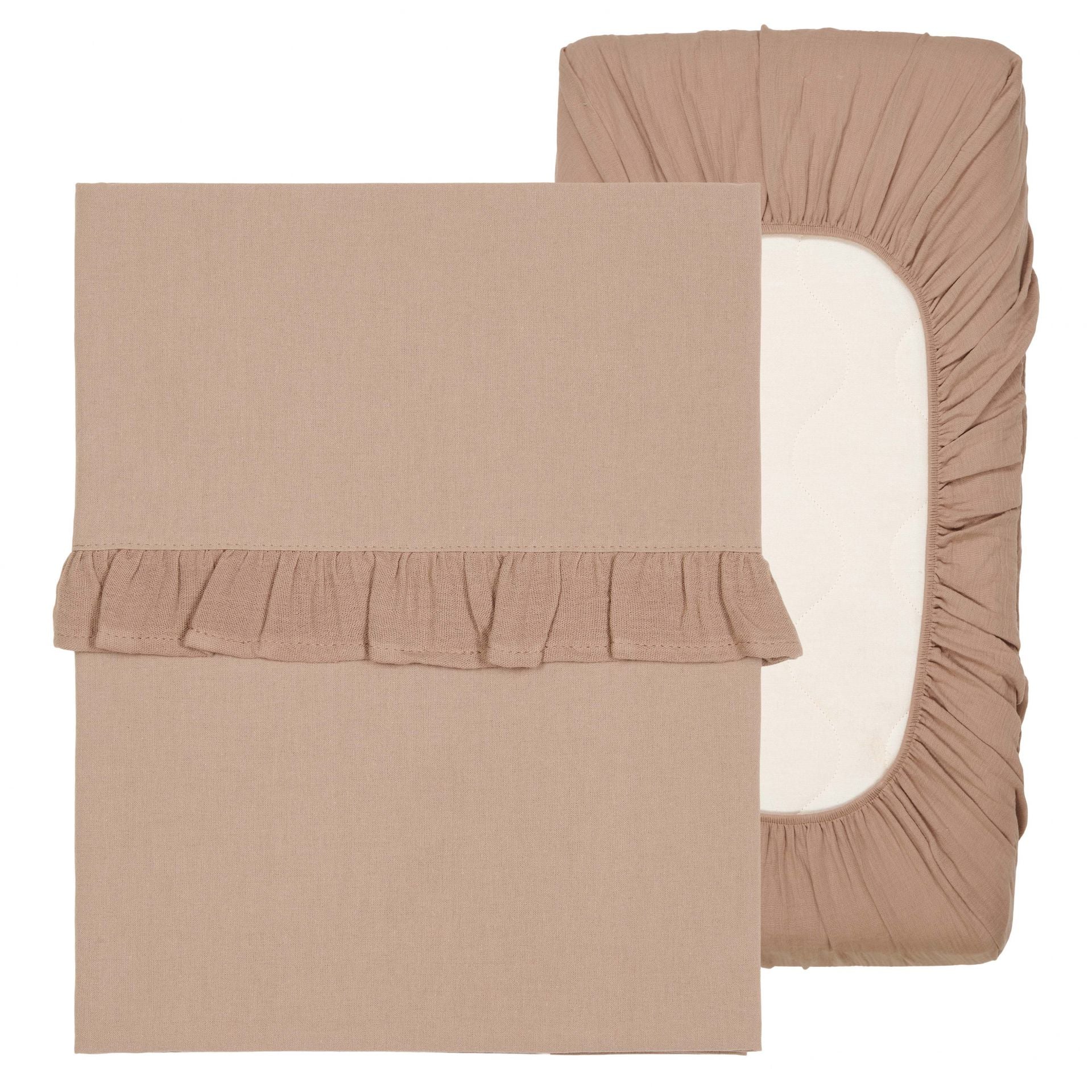 * Koeka Wieglaken En Hoeslaken Set Ruffle Faro | Caffe
