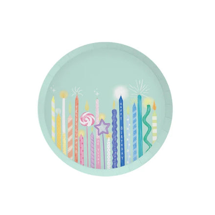 Oh Yeah Kartonnen bordjes 6st Ø 18 cm | Birthday Candles