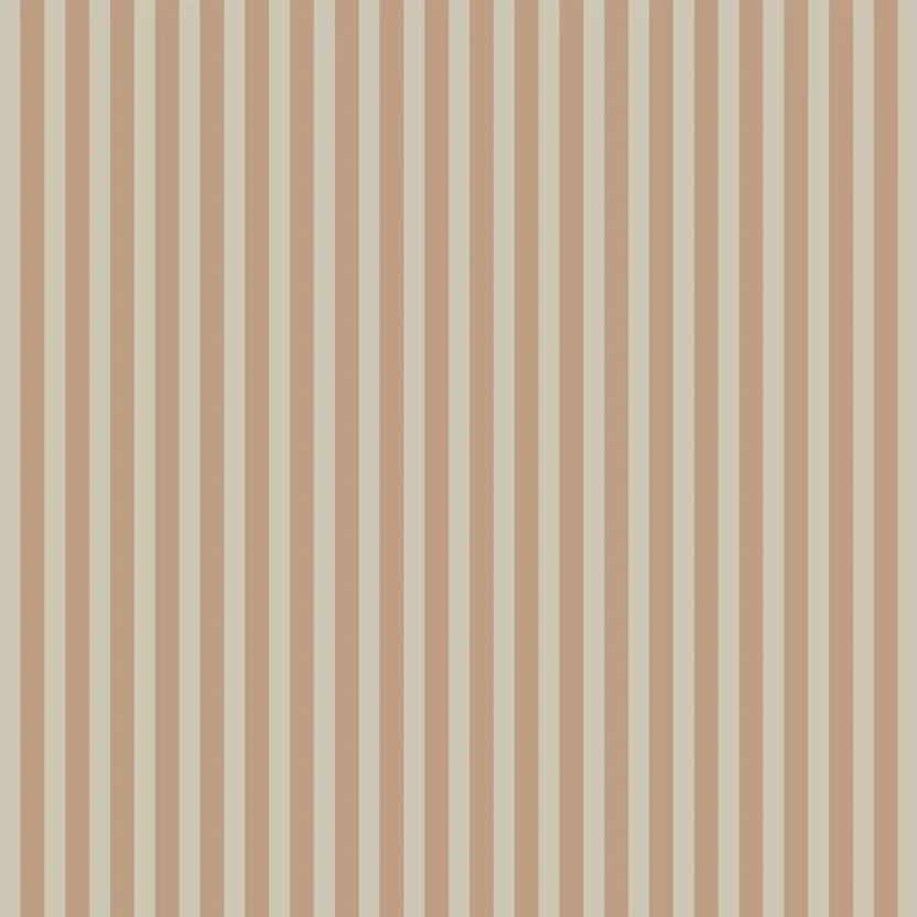 Dekornik Behang Simple Vintage Stripes Beige Brown