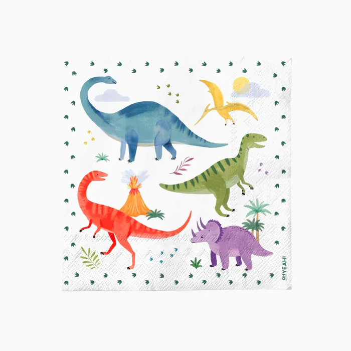 Oh Yeah Servetten 20st 33x33cm | Baby Dino's