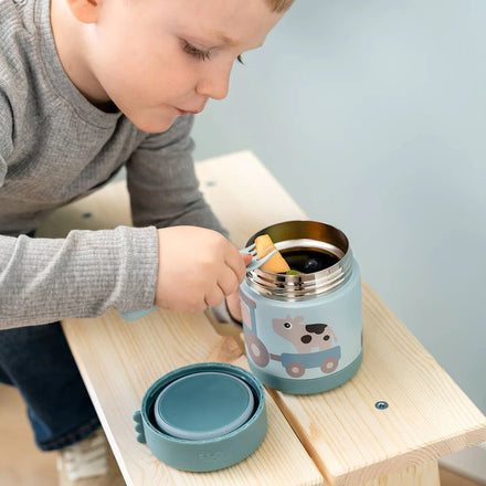 Done By Deer Thermische Food Jar 300ml | Tiny Farm Blue