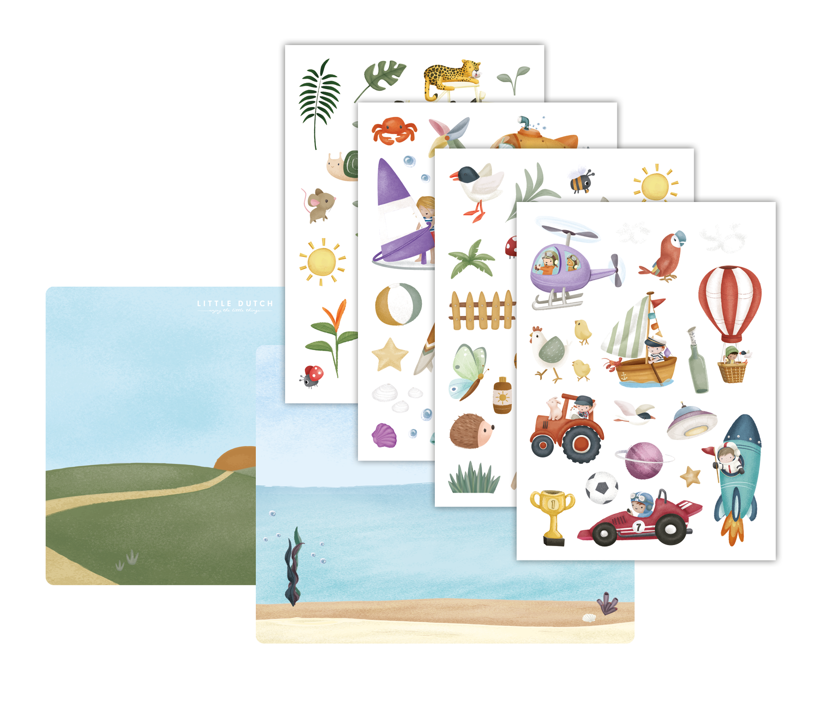 Little Dutch Raamstickers | Jim & Friends