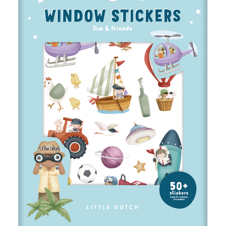 Little Dutch Raamstickers | Jim & Friends