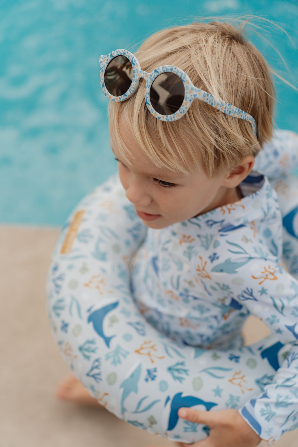 * Little Dutch Zonnebril 18m-5Y | Oceans Dreams Blue*