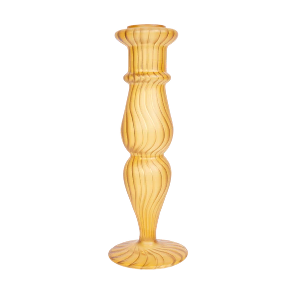 * À la Collection Glass Candle Holder | Mustard