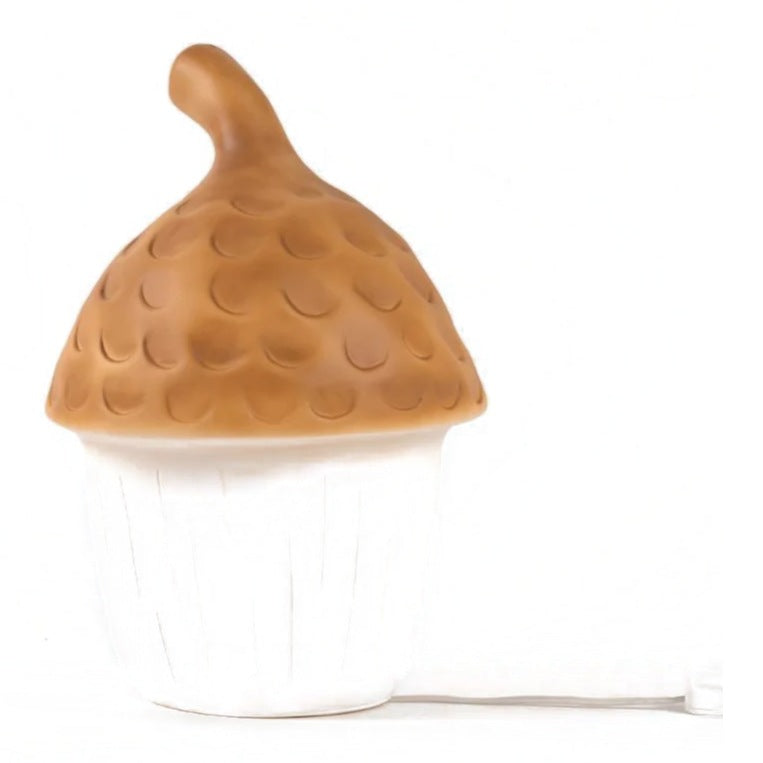 Egmont Toys nachtlamp Acorn in terracotta tint in de vorm van een eikel, bij De Gele Flamingo