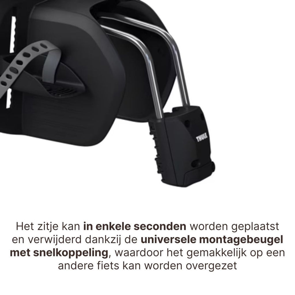 Thule Yepp 2 Maxi Fietsstoel Achterop Frame Montage | Midnight Black