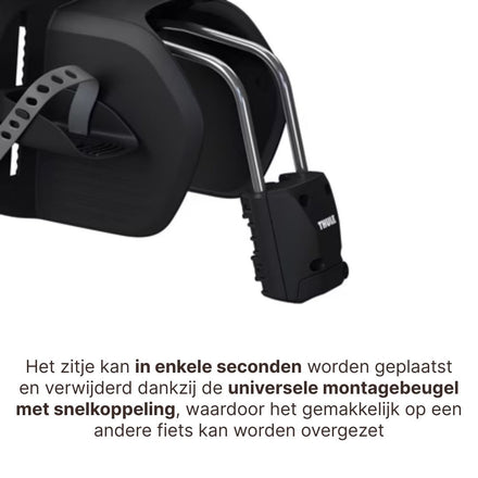 Thule Yepp 2 Maxi Fietsstoel Achterop Frame Montage | Midnight Black