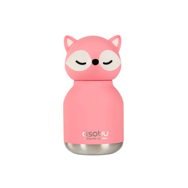 Asobu Mini Bestie Drinkfle Sleutelhanger 200ml | Roze Vos