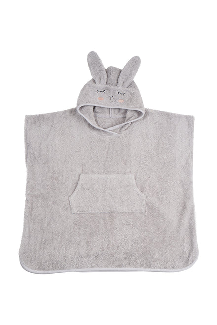 * Kikadu Poncho | Rabbit Silver Grey GOTS