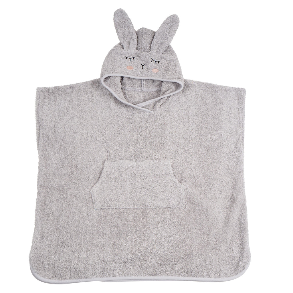 * Kikadu Poncho | Rabbit Silver Grey GOTS