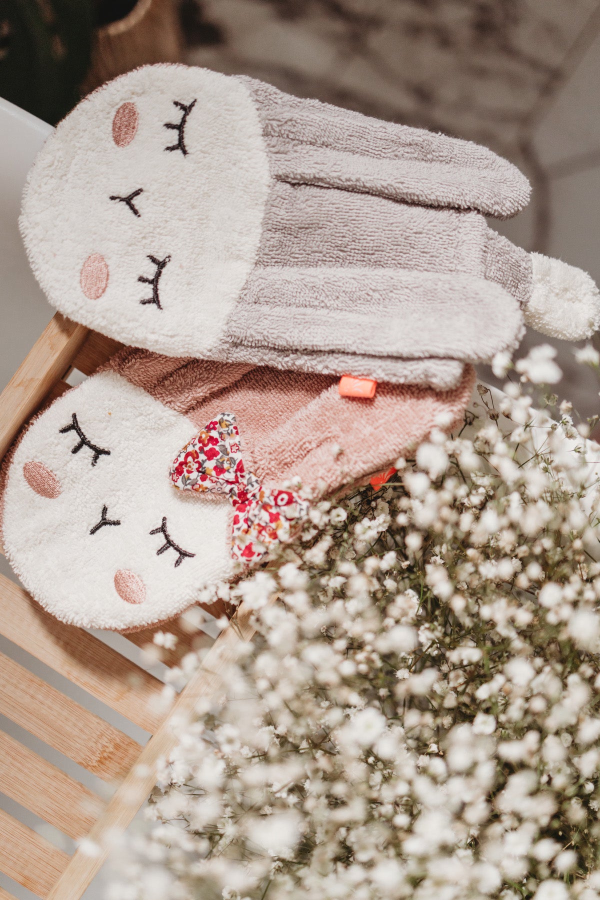 * Kikadu Washandje | Rabbit Silver Grey GOTS