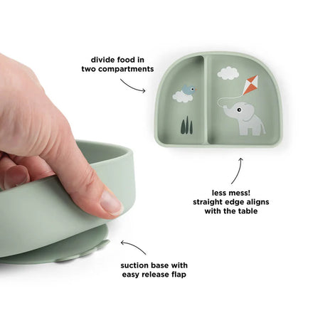 Done By Deer Stick&Stay Kommetje met Vakjes | Playground Green