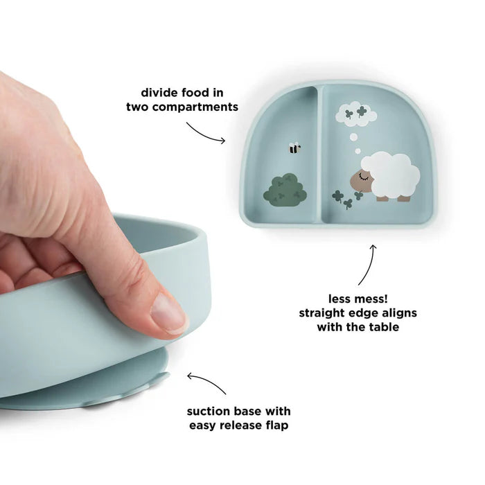 Done By Deer Stick&Stay Kommetje met Vakjes | Tiny Farm Blue