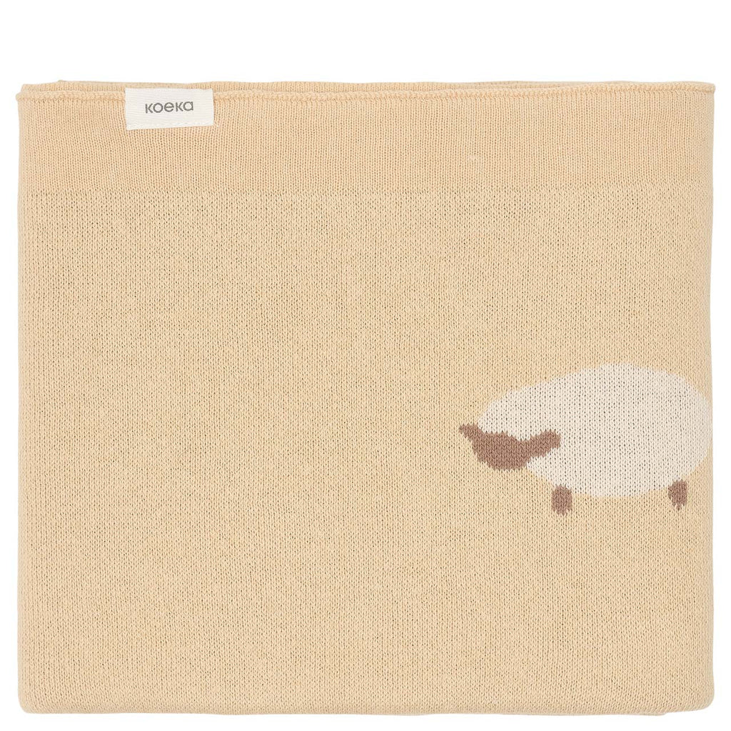 Koeka Wiegdeken Counting Sheep 75x90 | Sand, productfoto