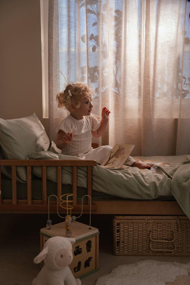 Little Dutch Dekbedovertrek Ledikant Little Farm 100x140 | Groen