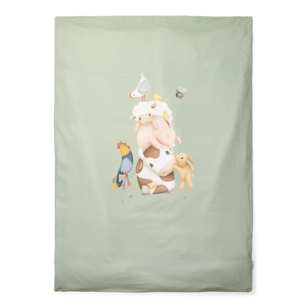 Little Dutch Dekbedovertrek Ledikant Little Farm 100x140 | Groen