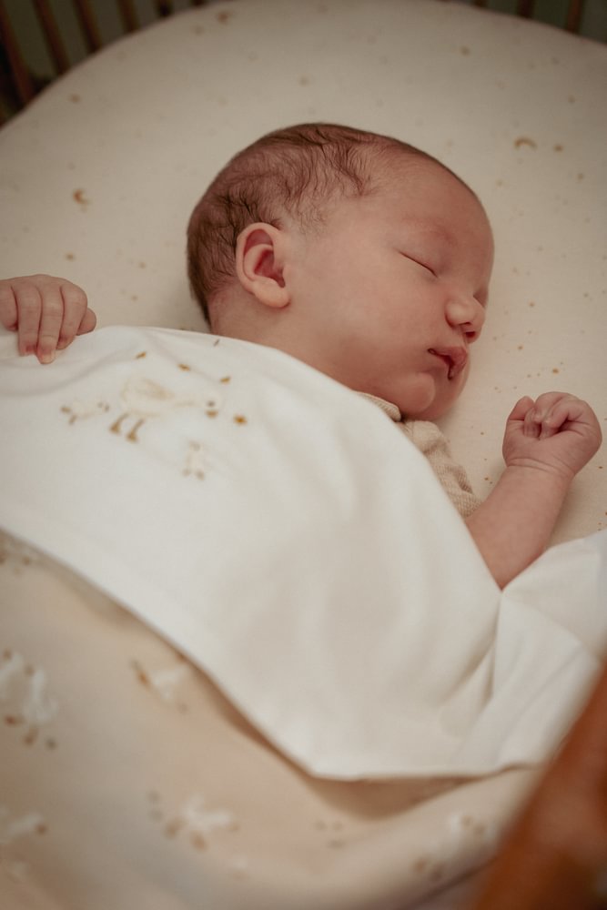 Little Dutch Hoeslaken Ledikant Moon & Stars 60x120 | Wit