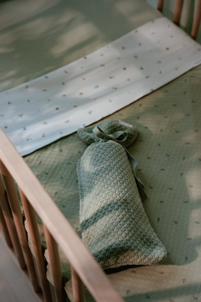 Little Dutch Ledikantdeken 110x140 | Pure Sage Leaves