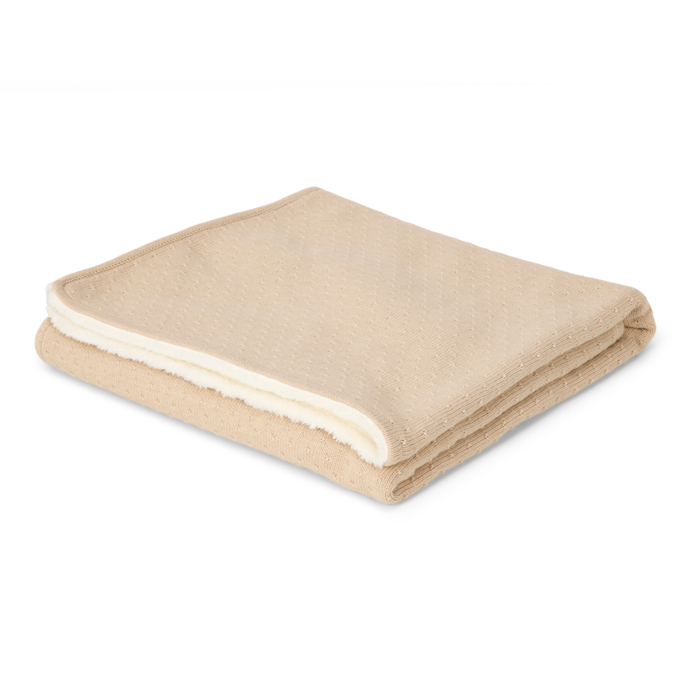 Little Dutch Ledikantdeken Gebreid/Fleece 110x140 | Pure Soft Beige