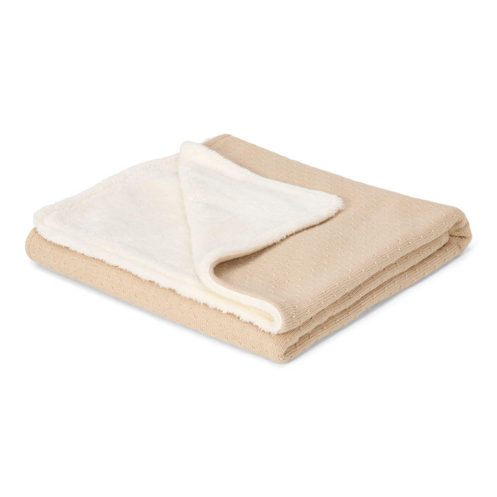 Little Dutch Ledikantdeken Gebreid/Fleece 110x140 | Pure Soft Beige