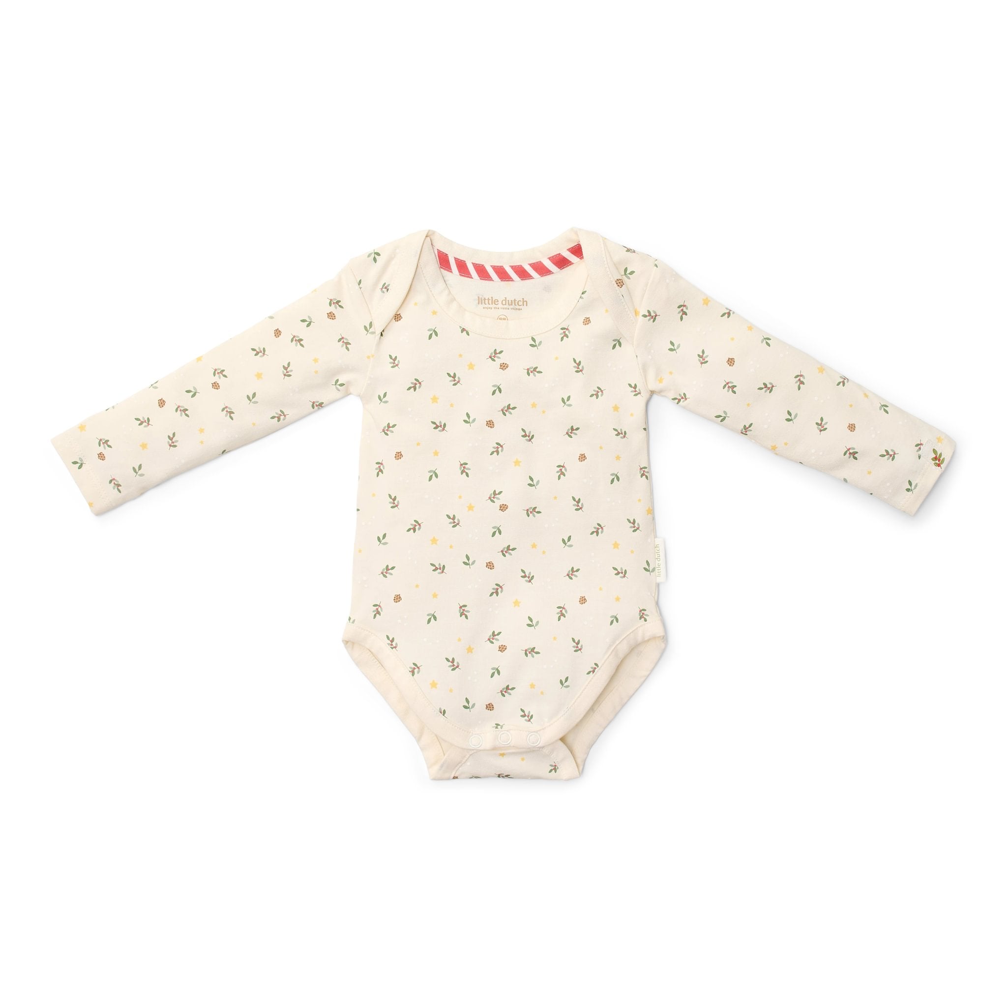 Little Dutch Romper Lange Mouw Little Christmas 2-pack | Creme