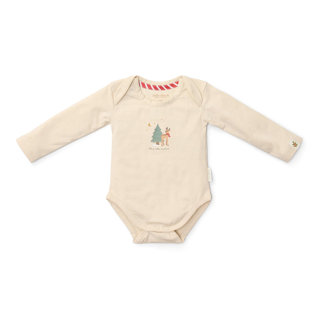 Little Dutch Romper Lange Mouw Little Christmas 2-pack | Creme